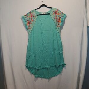 Umgee L Dress pockets boho hippie tunic granola cottage beach vacation